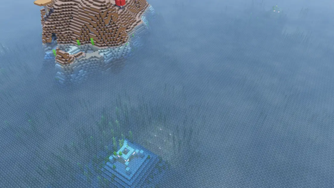 Čtyři Ocean Monumenty pár bloků od sebe s Mushroom Islandem