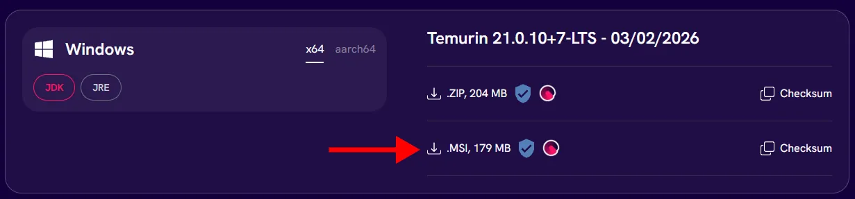 Kde stáhnout Java 21