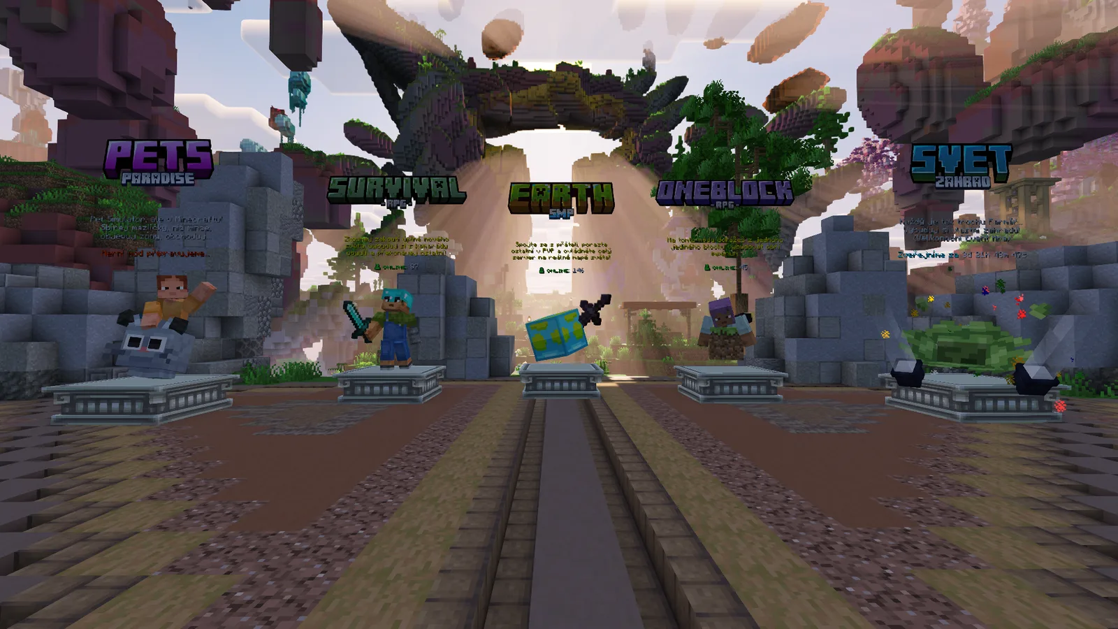 Lobby Minecraft serveru Therapie