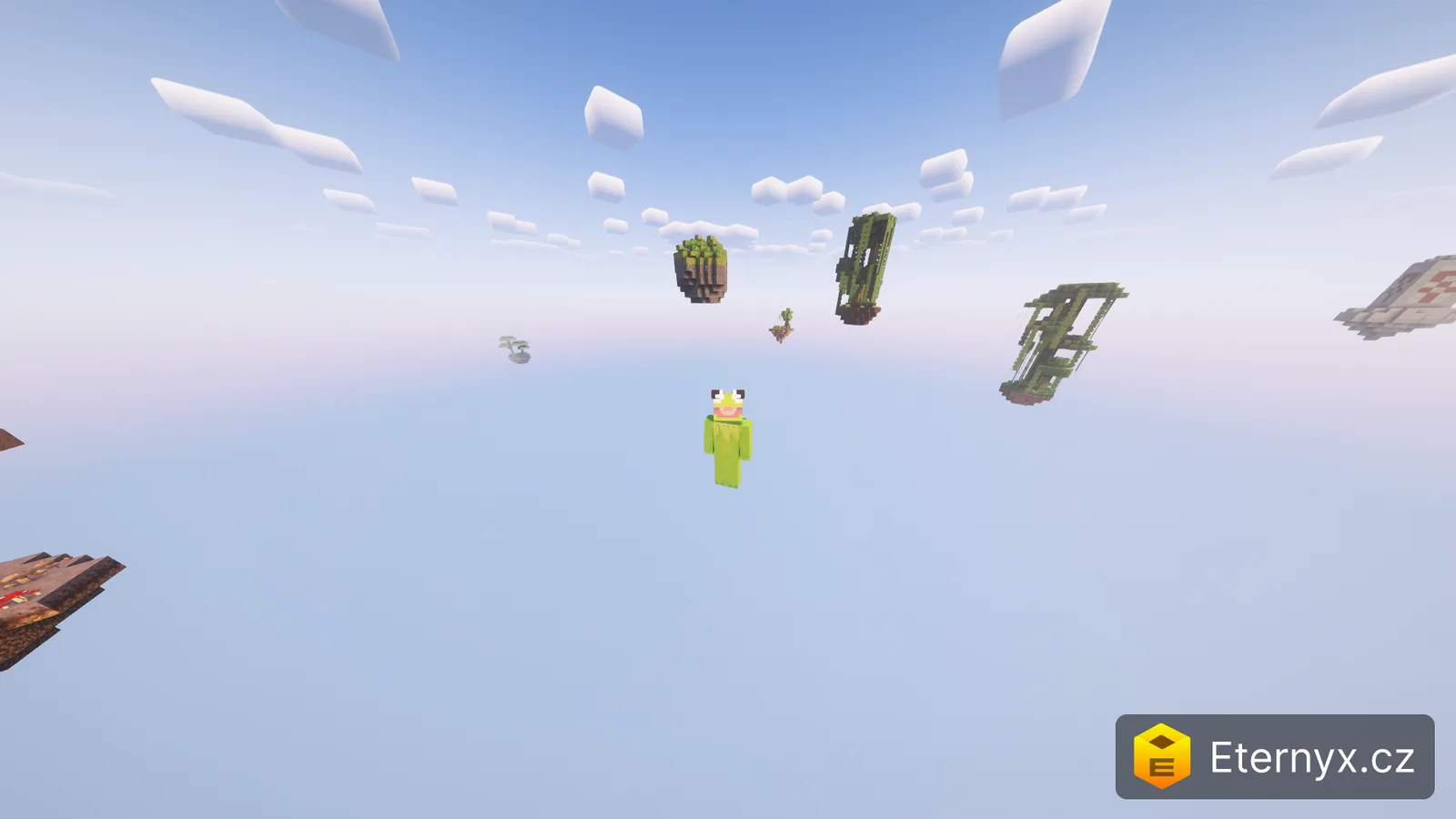 Majnr Skyblock svět: ostrovy ve voidu