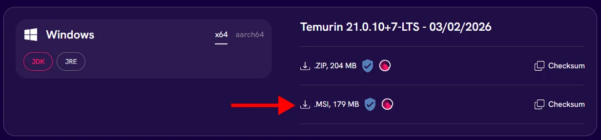 Kde stáhnout Java 21