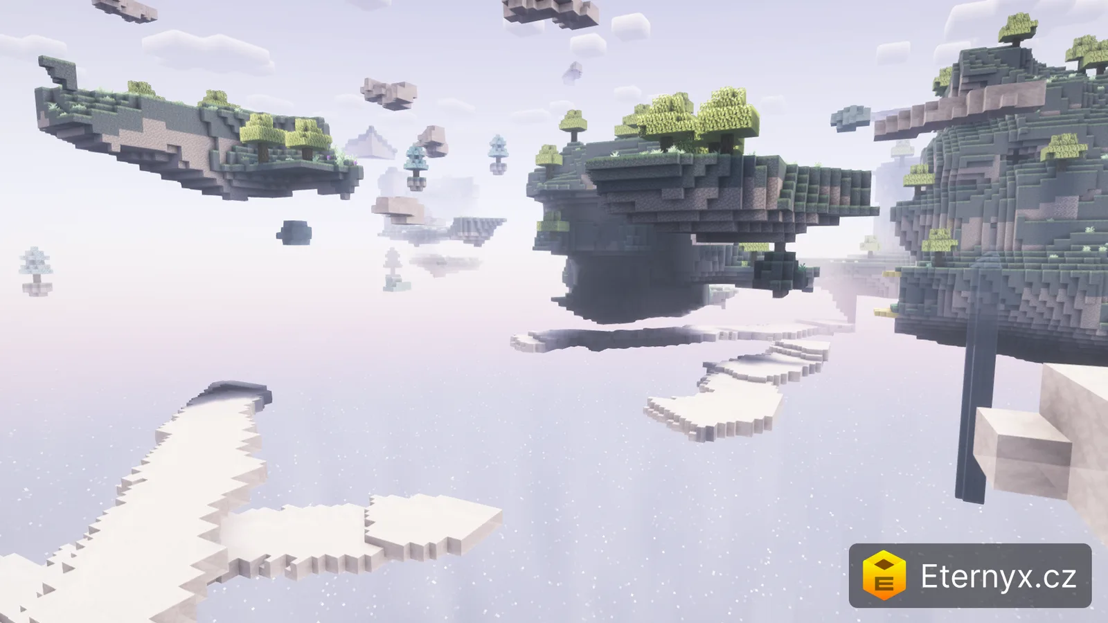 Aether dimenze v Majnr Skyblock modpacku