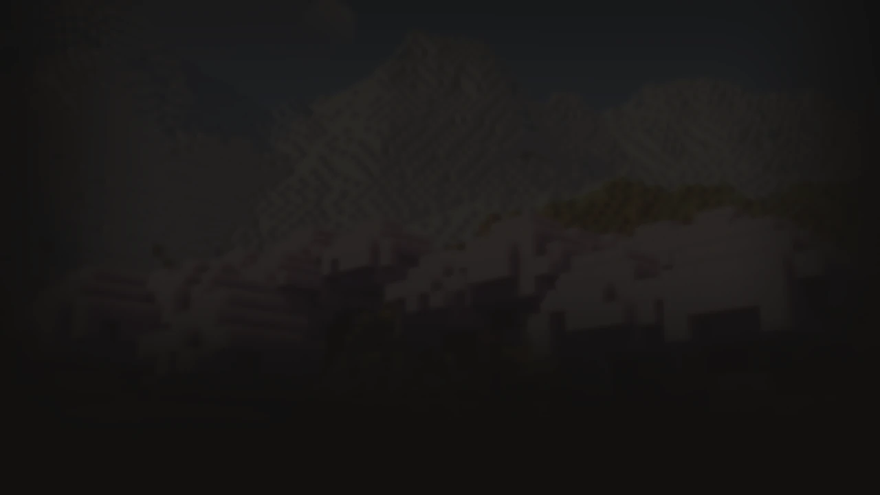 Minecraft hory v pozadí