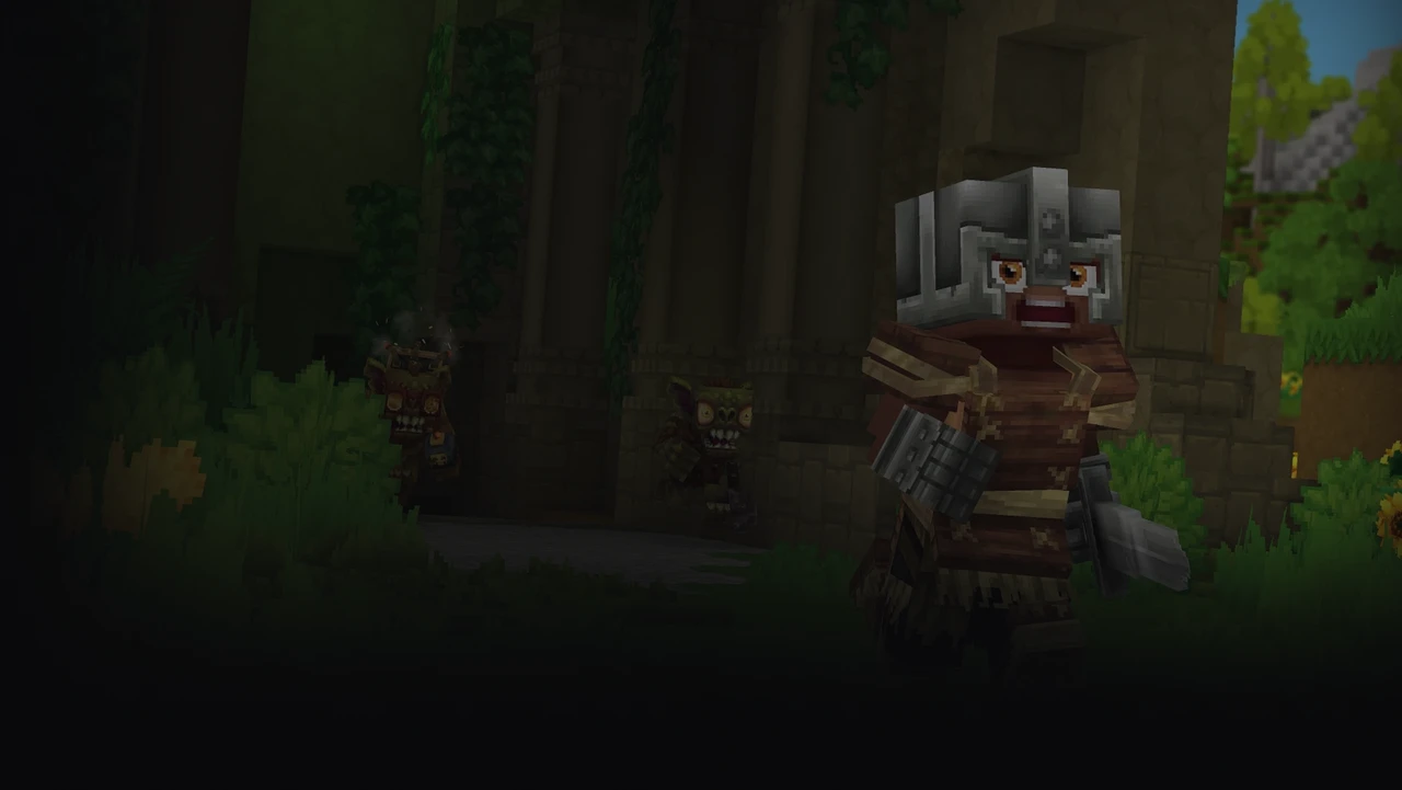 Hytale krajina v pozadí